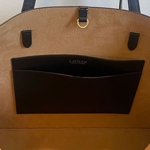 Lauren Ralph Lauren - Women's Karly Medium Tote Bag- Crosshatch - Picture 6 of 7